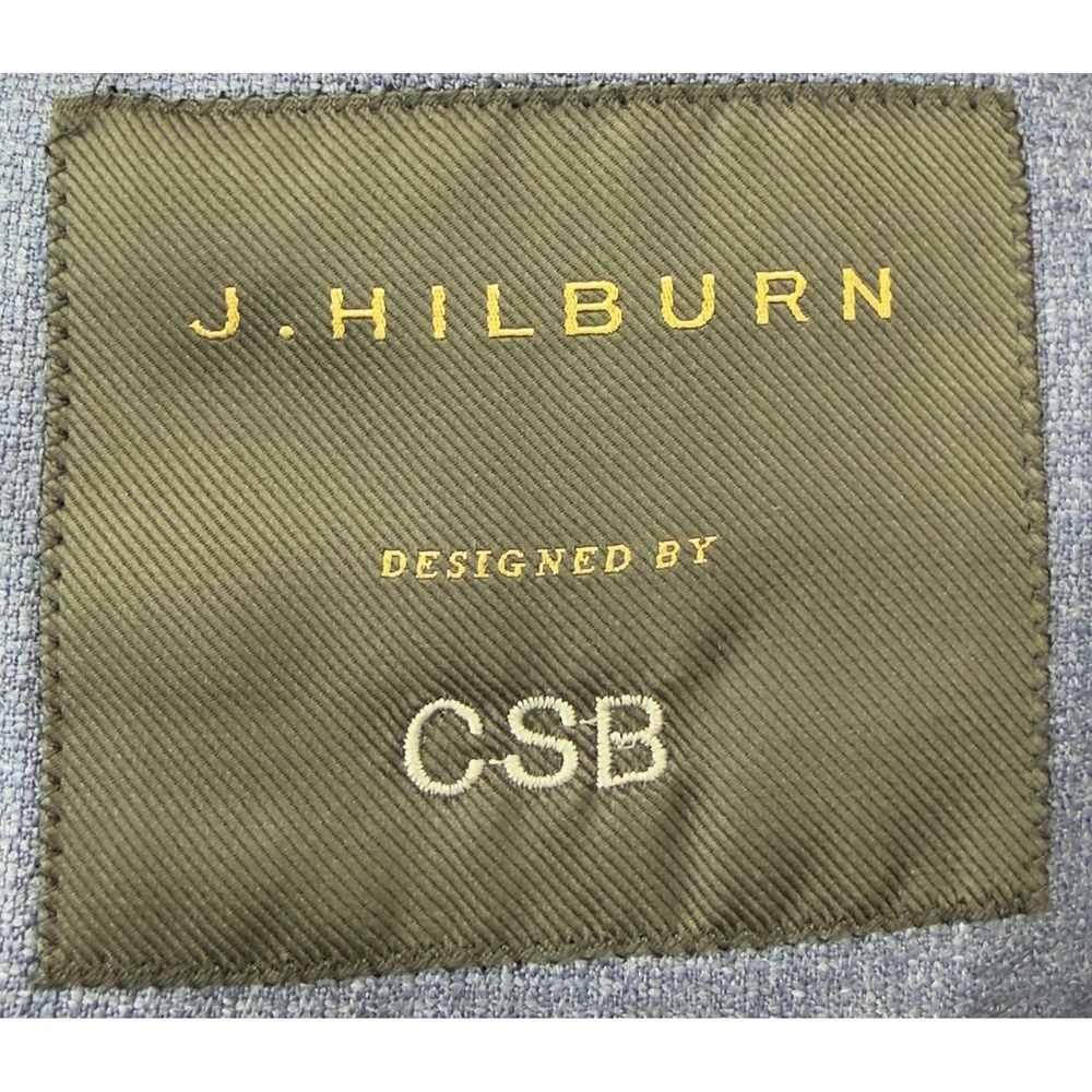 J. Hilburn Mens Size 48R Blue Wool Sport Coat Blazer Custom Tailored 2-Button - Picture 6 of 7